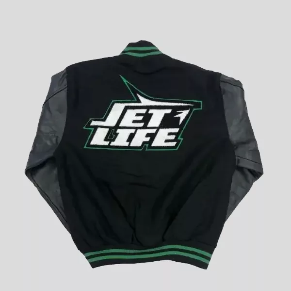Jet Life Green Varsity Jacket