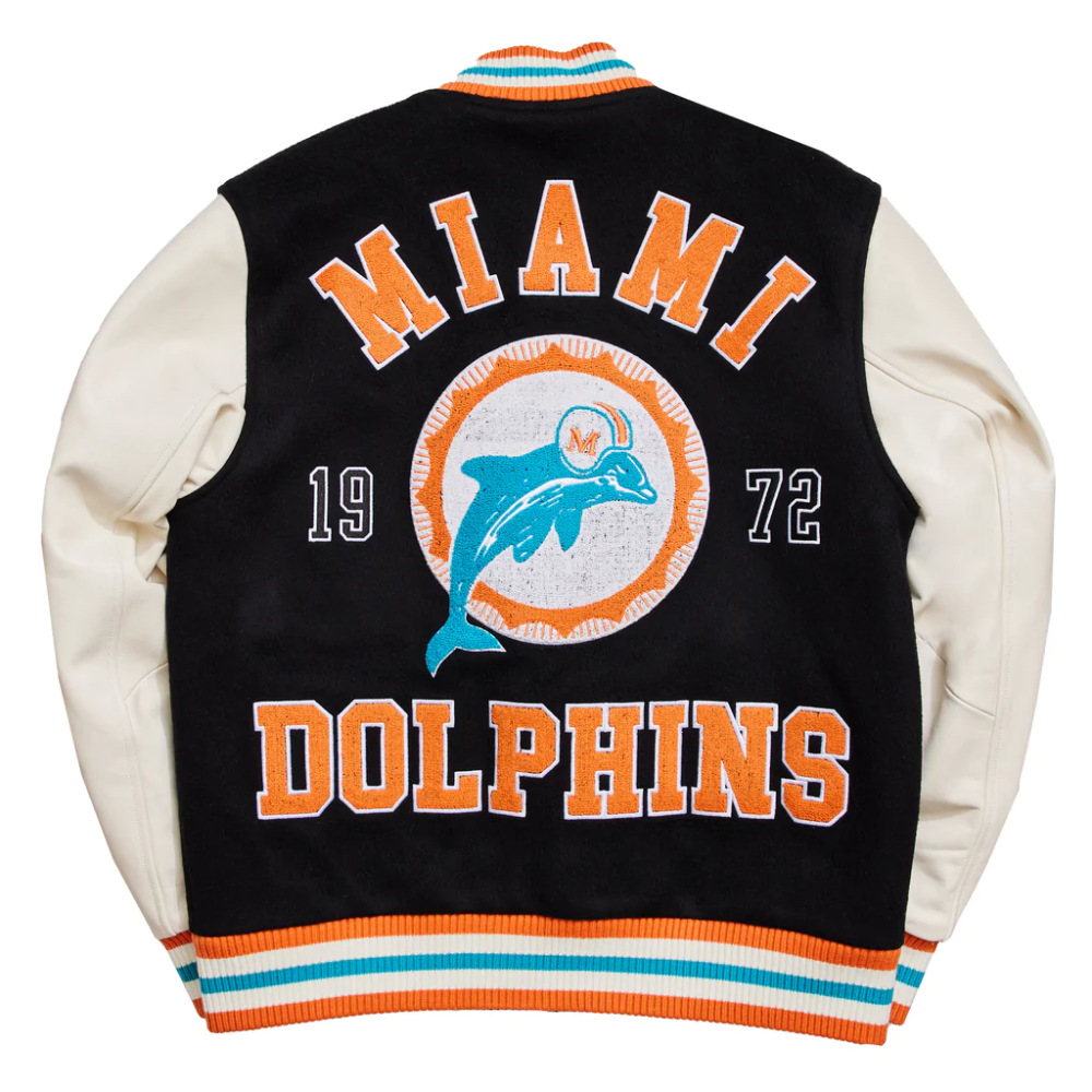  miami-dolphins-black-and-white-letterman-jacket