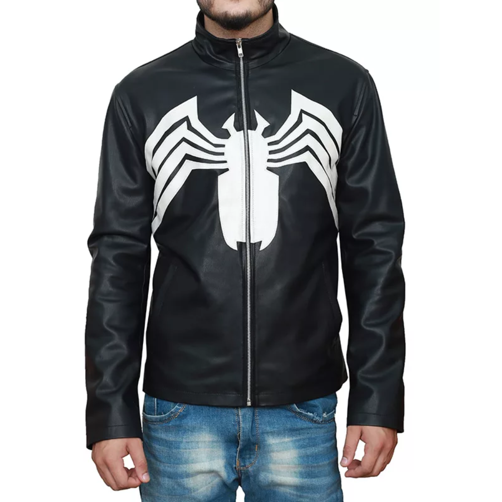 Tom Hardy Black Leather Venom Jacket