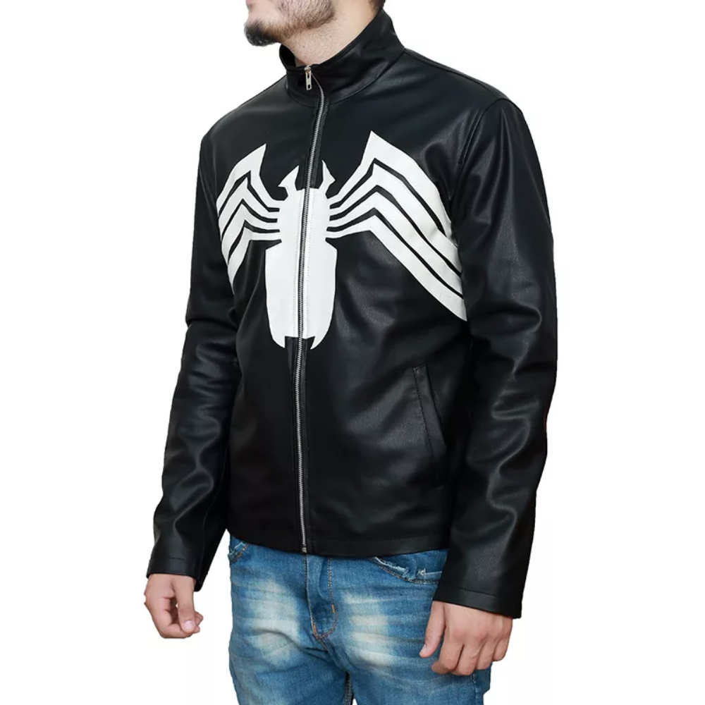 Black Leather Tom Hardy Venom Jacket
