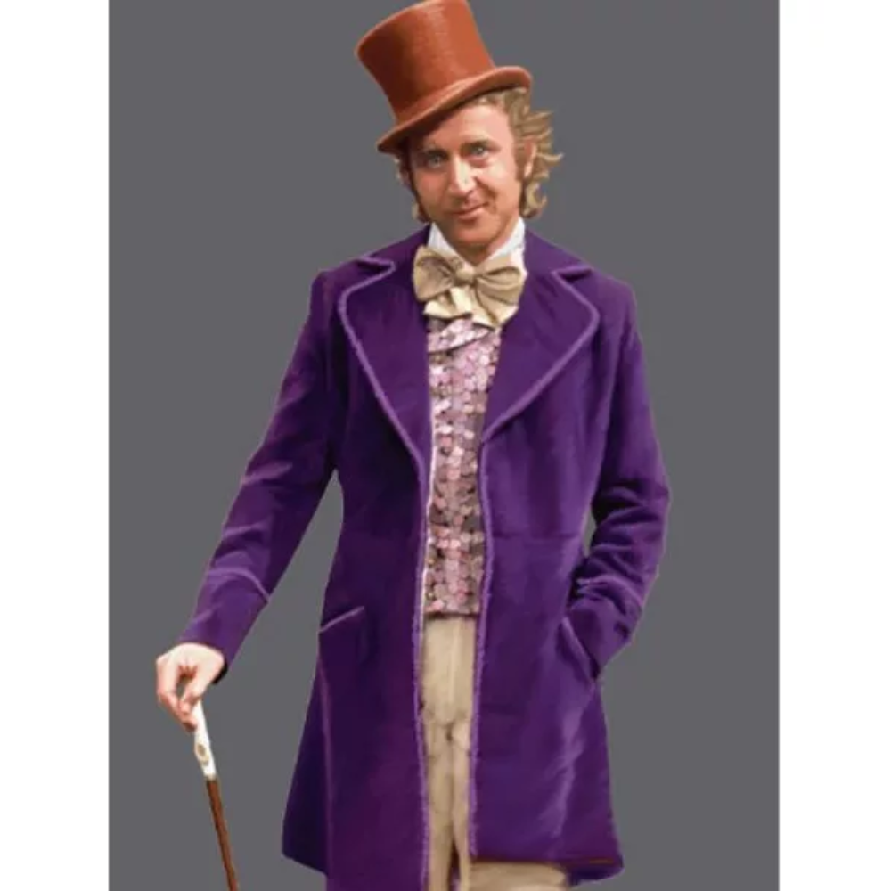 Purple Velvet Willy Wonka Coat