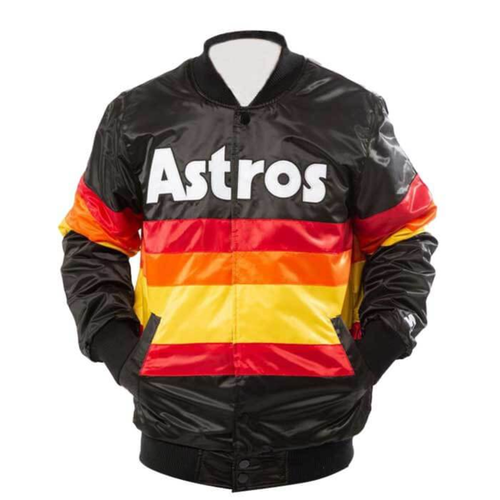 Retro Astros Black Varsity Jacket