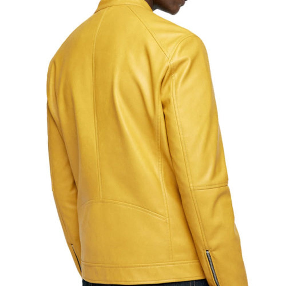 Yellow Leather Jacket Outfit